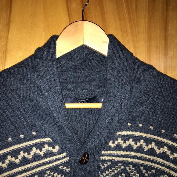 J. Crew Factory Wool Button-Up Sweatshirt - Picture 2 of 2